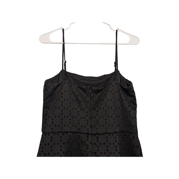 Trina Turk Womens 8 Black Eyelet Cocktail Dress Spaghetti Strap Elegant - Picture 7 of 15